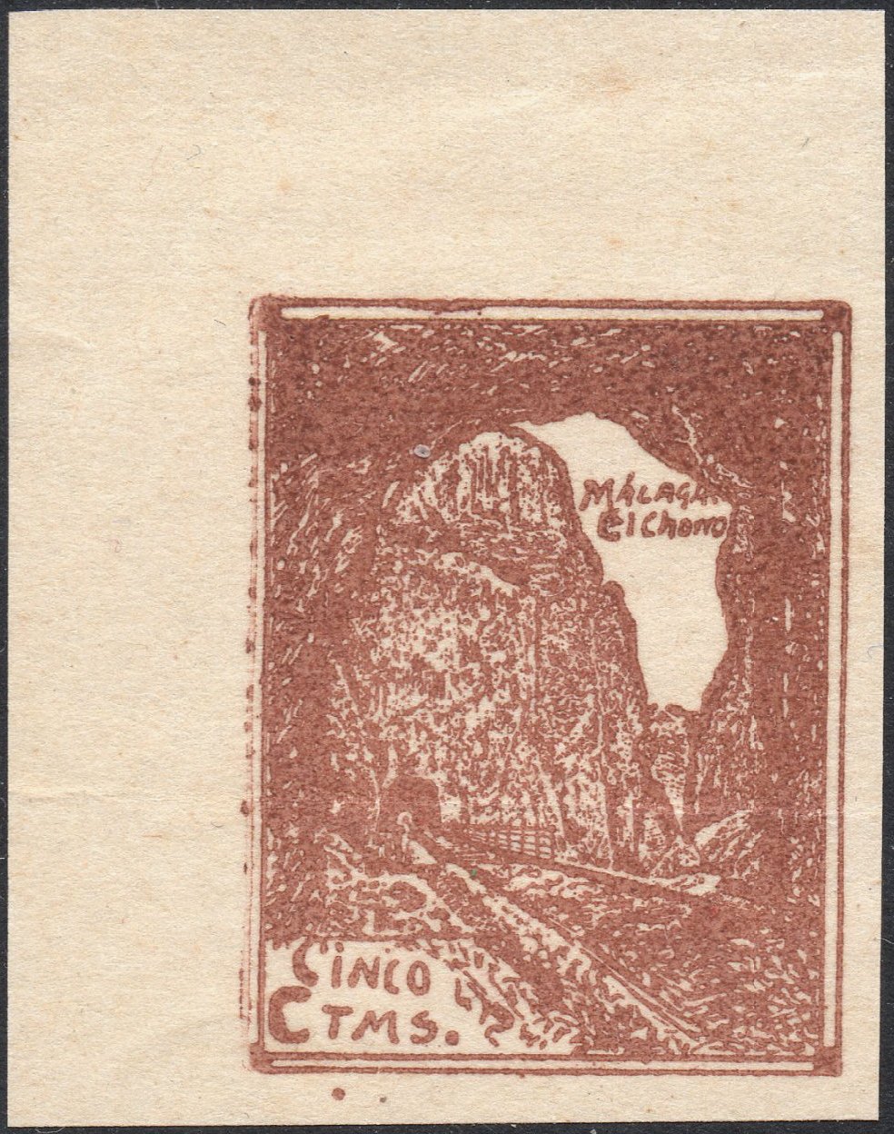 Spain Spanish Espana sellos postales Guerra Civil War El Chorro Malaga Province stamps